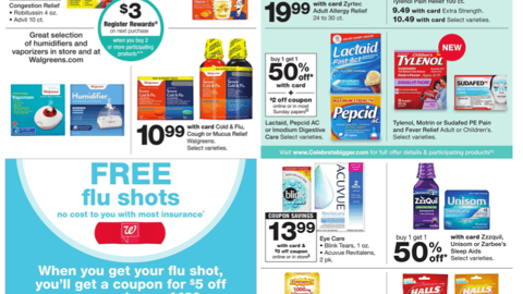 Walgreens J&J 'Visa Reward Card' Feature